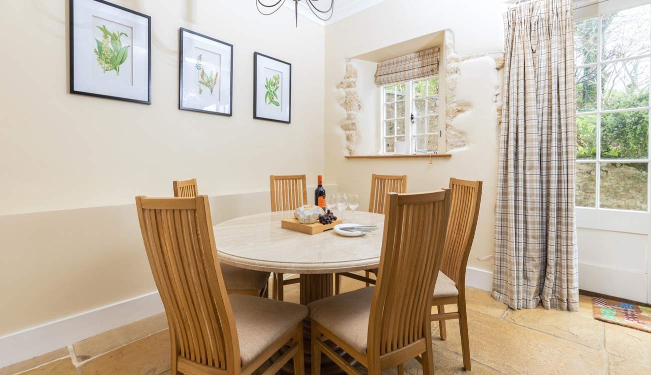 The smaller dining-table is brilliant for early morning breakfasts.