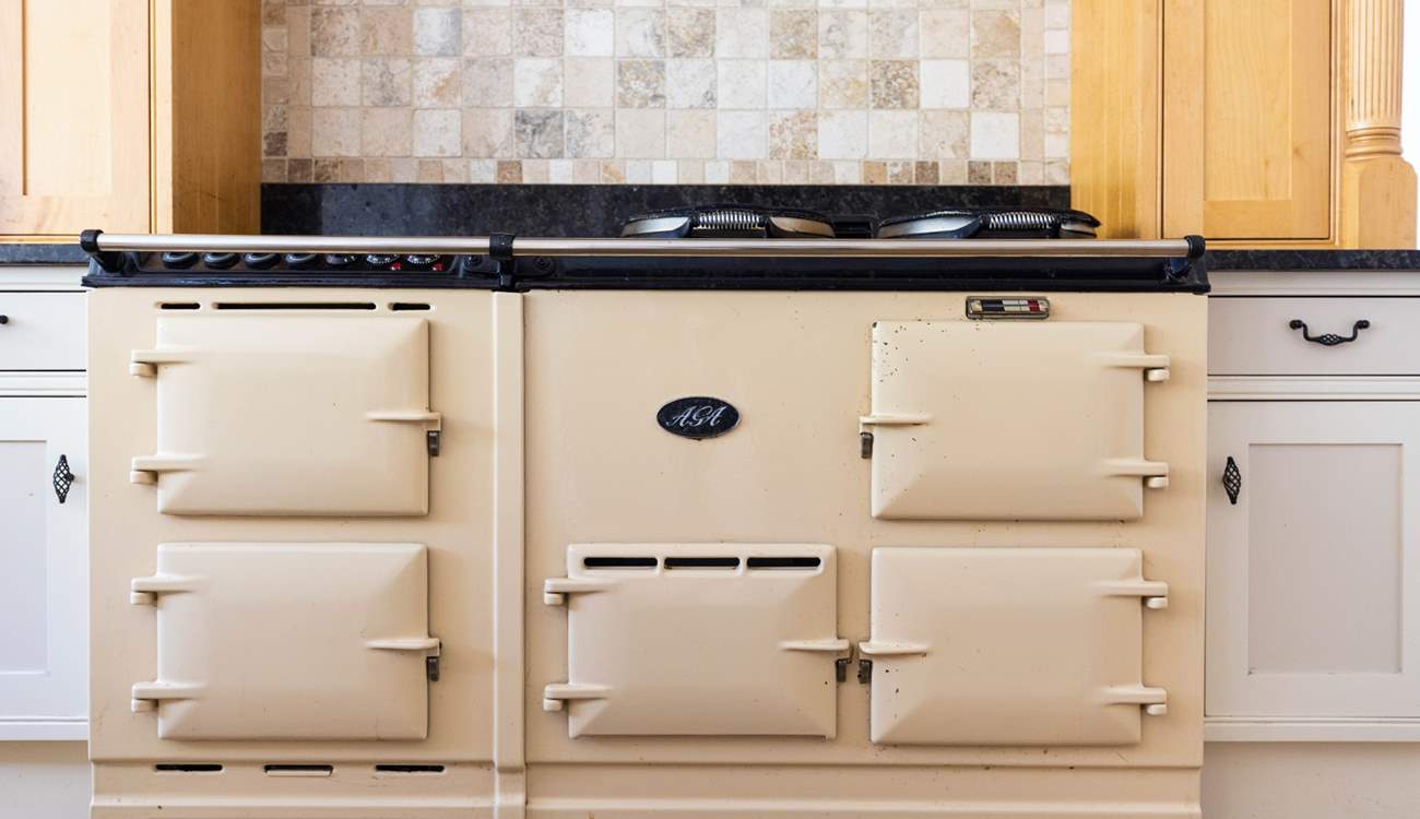 The fantastic Aga is great for hearty stews and warming casseroles.