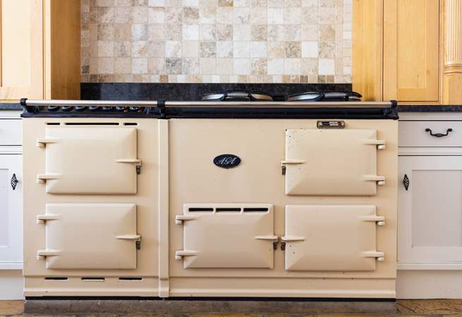 The fantastic Aga is great for hearty stews and warming casseroles.