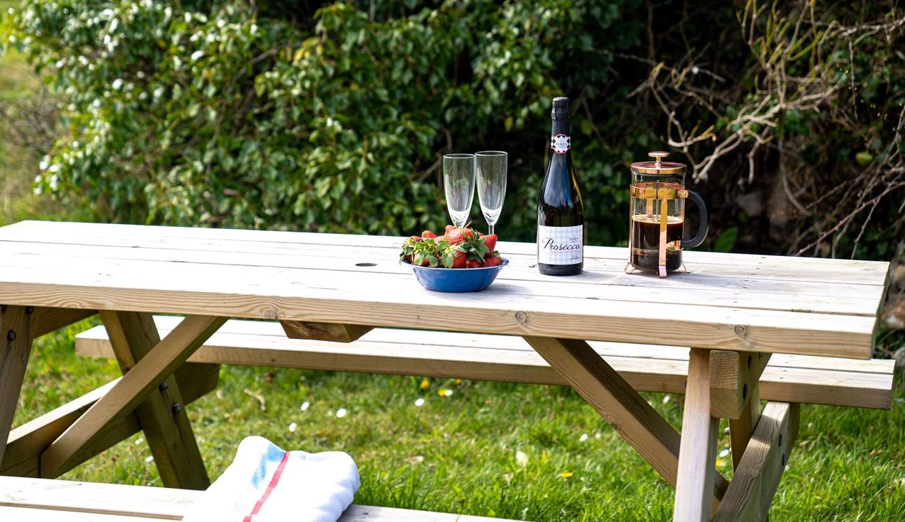 Take breakfast al fresco or star gaze on a calm, clear night. 