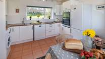 Light and airy kitchen. 