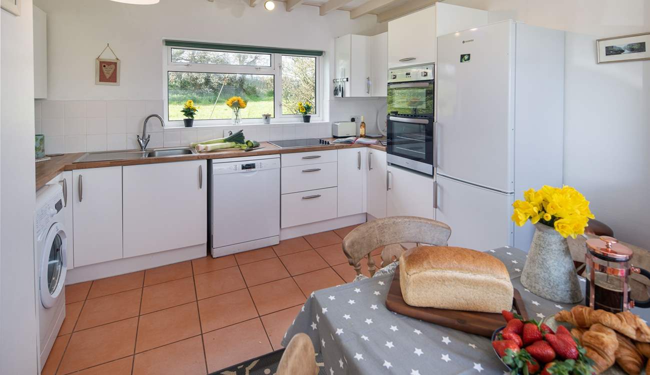 Light and airy kitchen. 
