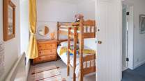 Bedroom 2 is a cheerful room with a single bed. A full size trundle bed is  also available on request, 
The bunk bed has been removed. 