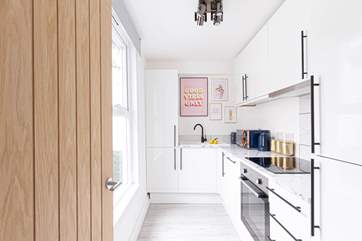 Every room is filled with crisp natural light.