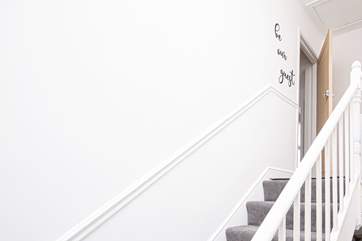 Venture upstairs to the ultimate holiday pad.