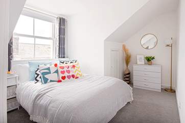 What a wonderfully furnished bedroom overlooking the main street of Falmouth (Bedroom 2).