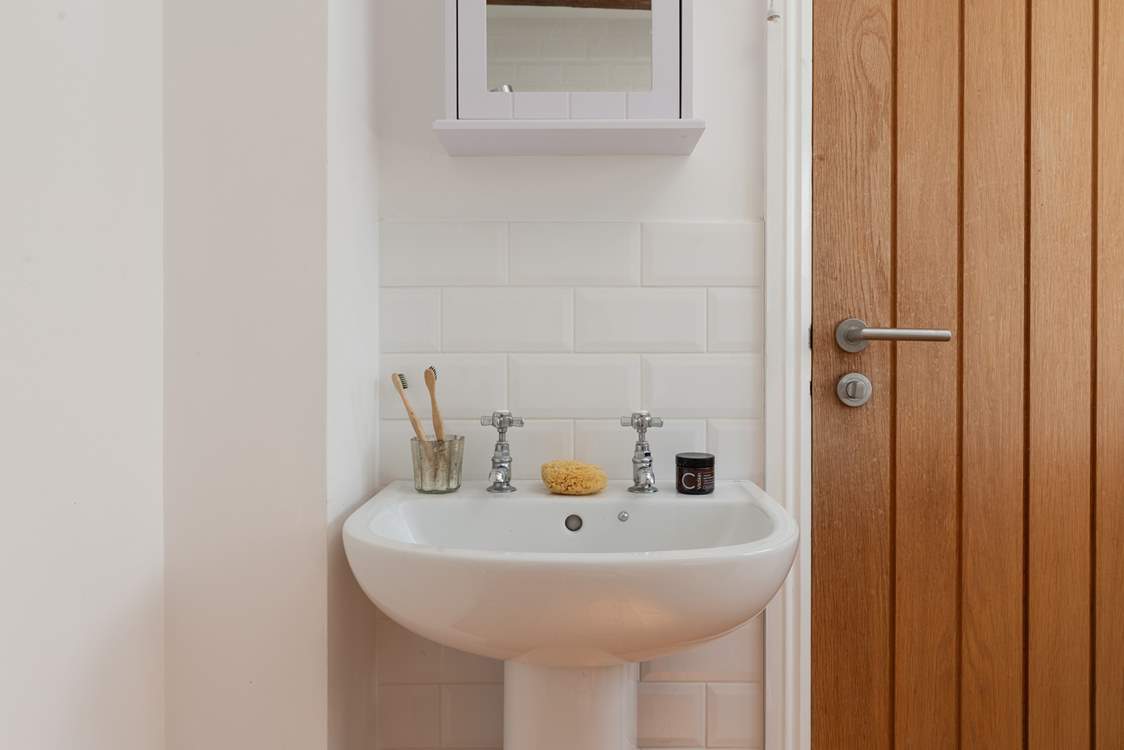 On the ground floor you have a separate shower-room.