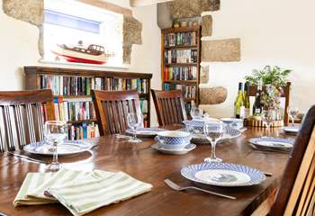 A table laid for a feast.