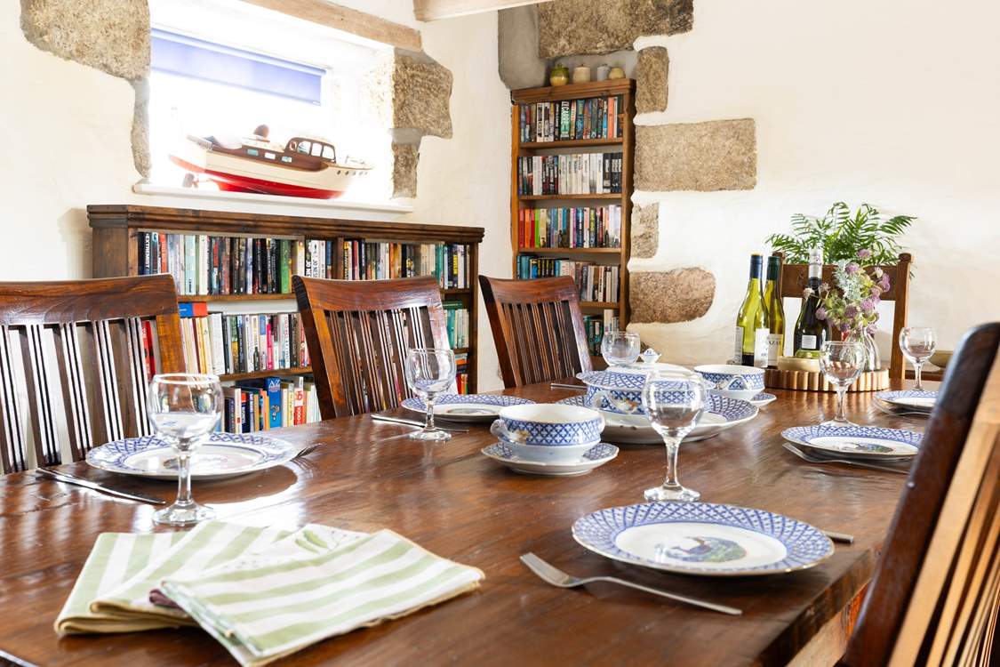 A table laid for a feast.