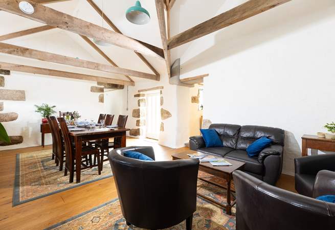 The dining-room area is a lovely space to relax and unwind.