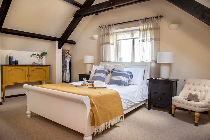 The cottage has two charming bedrooms