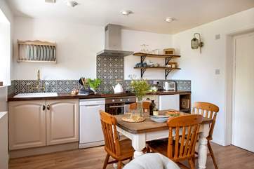 The charming interiors perfectly complement the setting