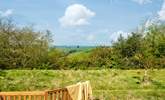 In the wild meadow garden and orchard the view is stunning and the garden bench has been positioned perfectly to take full advantage - Thumbnail Image