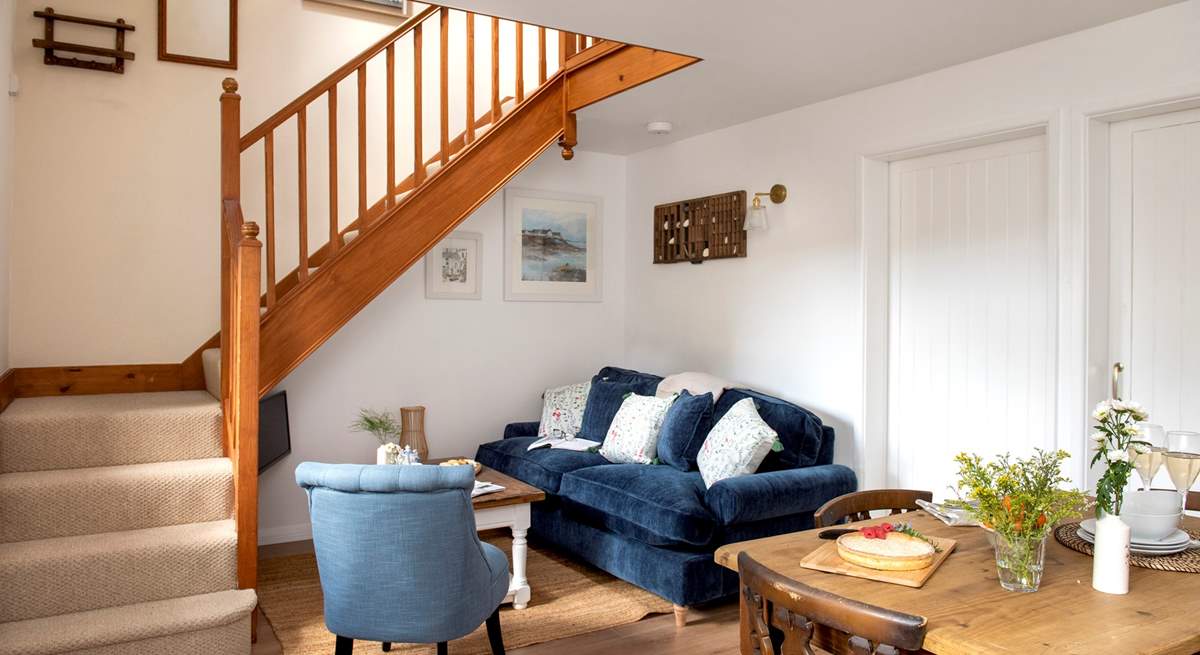 The twin bedroom leads off from the living-room and the stairs ascend to the double bedroom