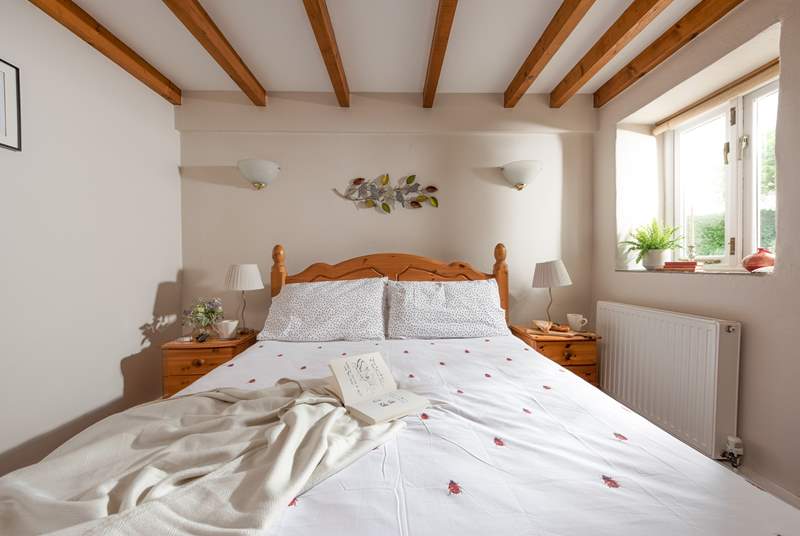 The double bedroom on the ground floor has a king-size bed for a great night's sleep.