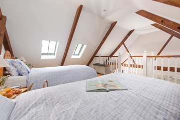 The pretty twin room is perfect for either children or adults.
