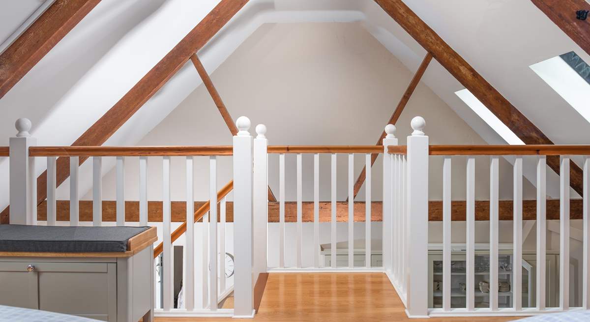 The mezzanine level is home to the twin bedroom.