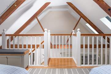 The mezzanine level is home to the twin bedroom.
