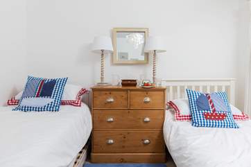 The twin bedroom has a lovely outlook to the rear.