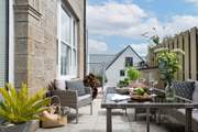 The private courtyard is the perfect place for al fresco dining from dawn until dusk.