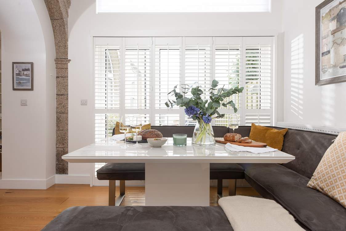 Gather around the dining-table to plan your holiday adventures.