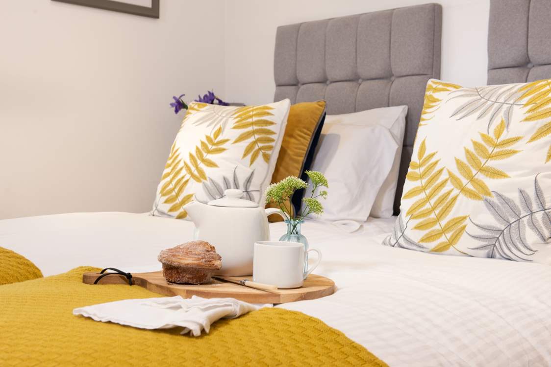 Gorgeous linens ensure a great night's sleep here.