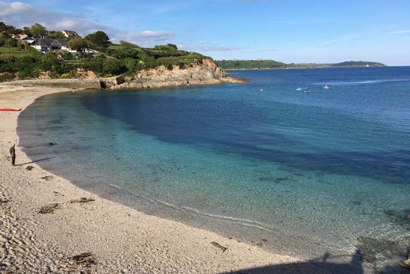 The crystal clear waters at Swanpool beach. 