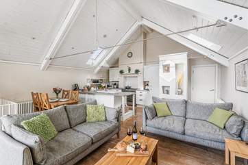 As you enter you'll be greeted by the tremendous open plan living space.