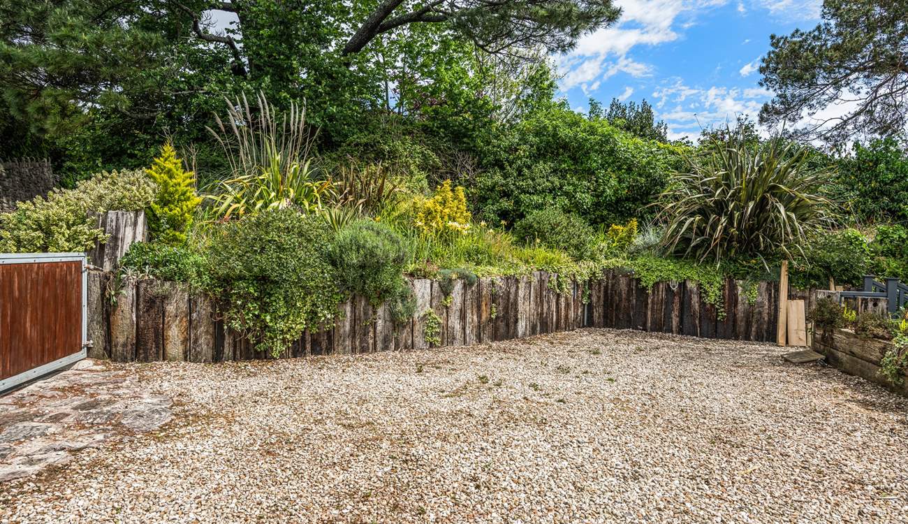 There is ample parking for two to three cars behind the property.