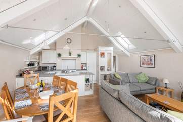 As you enter you'll be greeted by the tremendous open plan living space.
