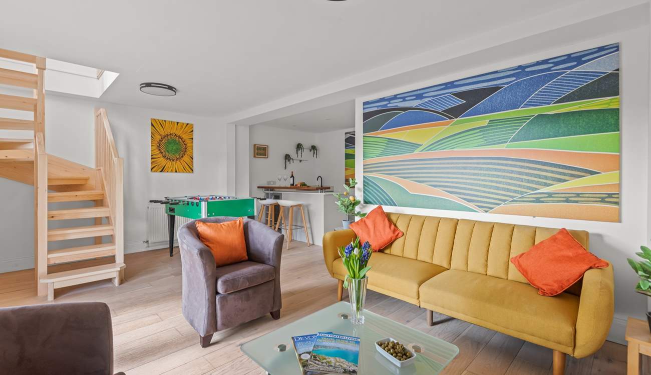 Down the staircase, you will find a fabulous second living space.