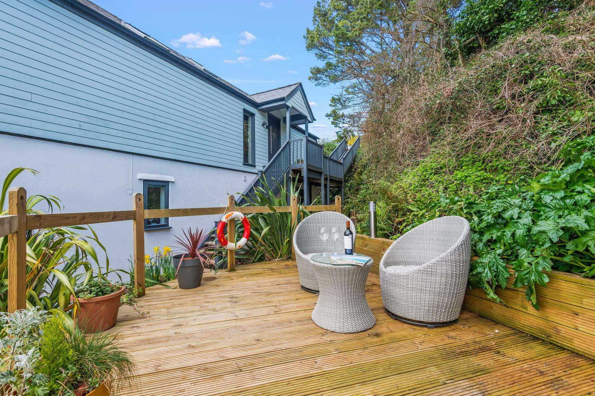 The glorious outside space is perfect for enjoying the sun and the views.