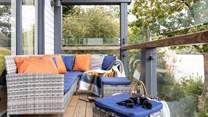 The balcony is a great place to relax and take in the view.