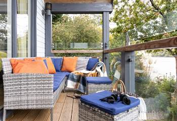 The balcony is a great place to relax and take in the view.