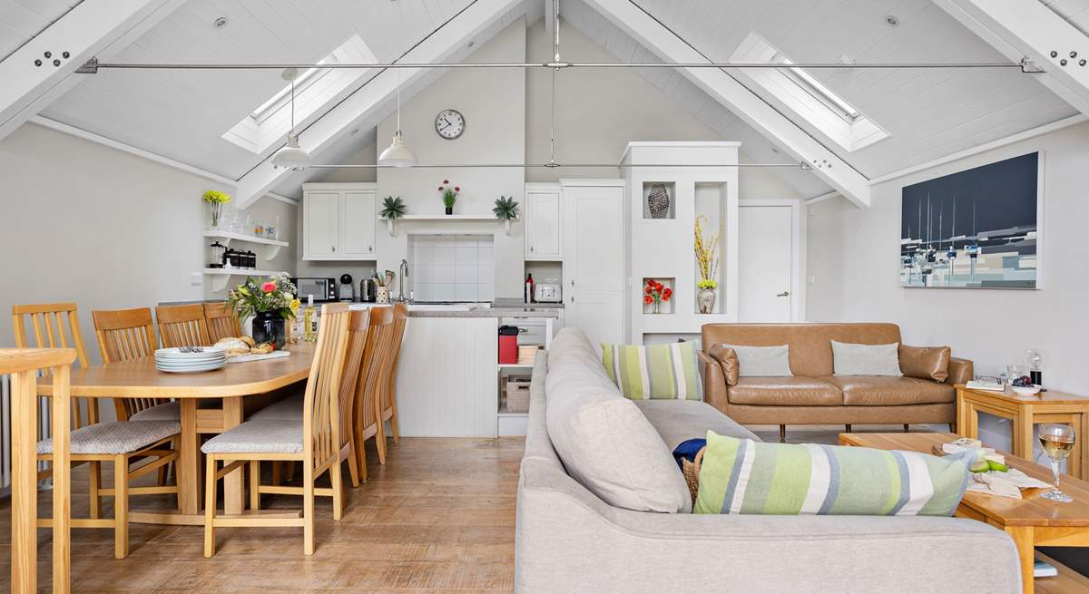 As you enter you'll be greeted by the tremendous open plan living space.