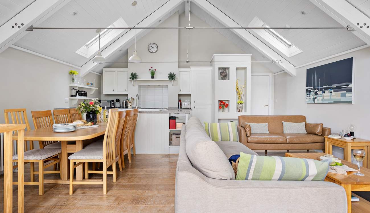 As you enter you'll be greeted by the tremendous open plan living space.