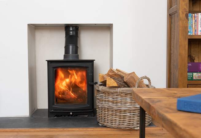 Light the wood-burner for cosy evenings in.