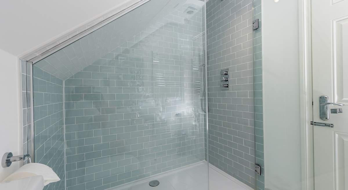 The spacious shower-room on the second floor.