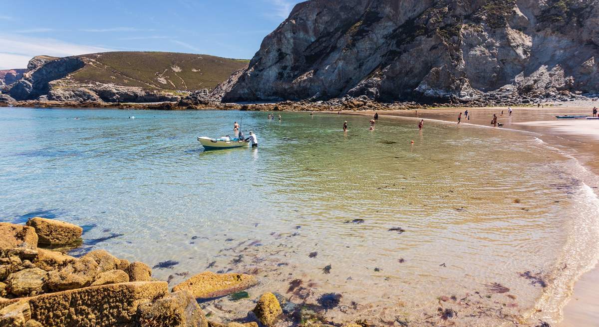 Head to Trevaunance Cove for a dip in the sea.