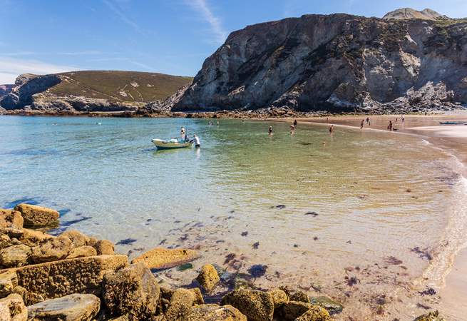 Head to Trevaunance Cove for a dip in the sea.