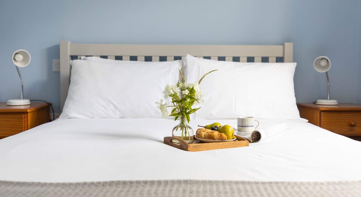 Breakfast in bed? Why not, you are on holiday.