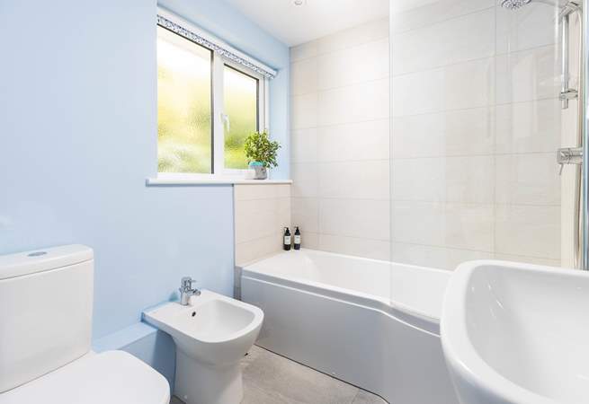The en suite bathroom to bedroom 2, the ideal place for a long soak after a busy day.