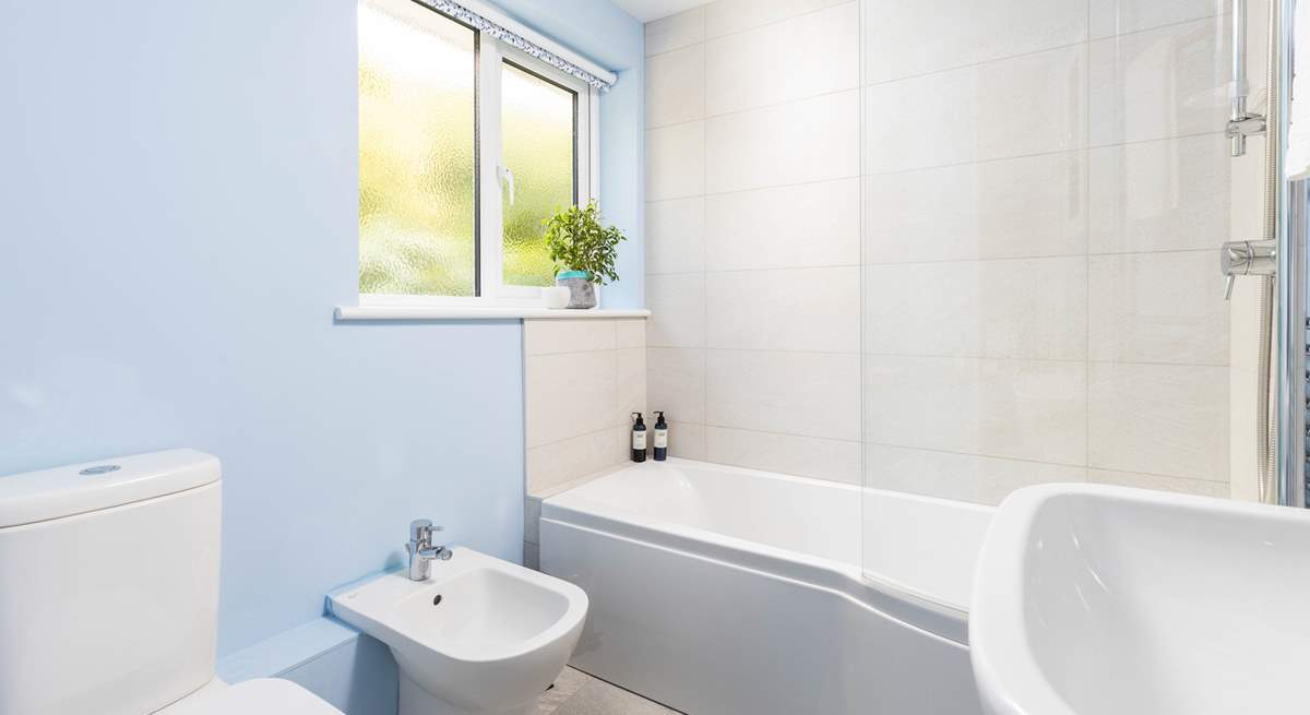 The en suite bathroom to bedroom 2, the ideal place for a long soak after a busy day.