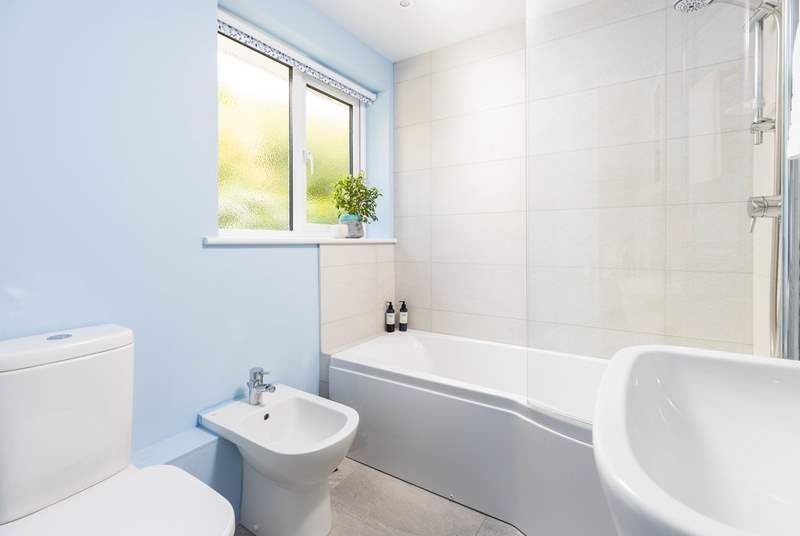 The en suite bathroom to bedroom 2, the ideal place for a long soak after a busy day.