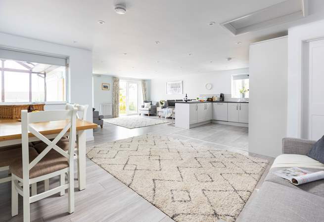 There's oodles of space in the gorgeous open plan living area.