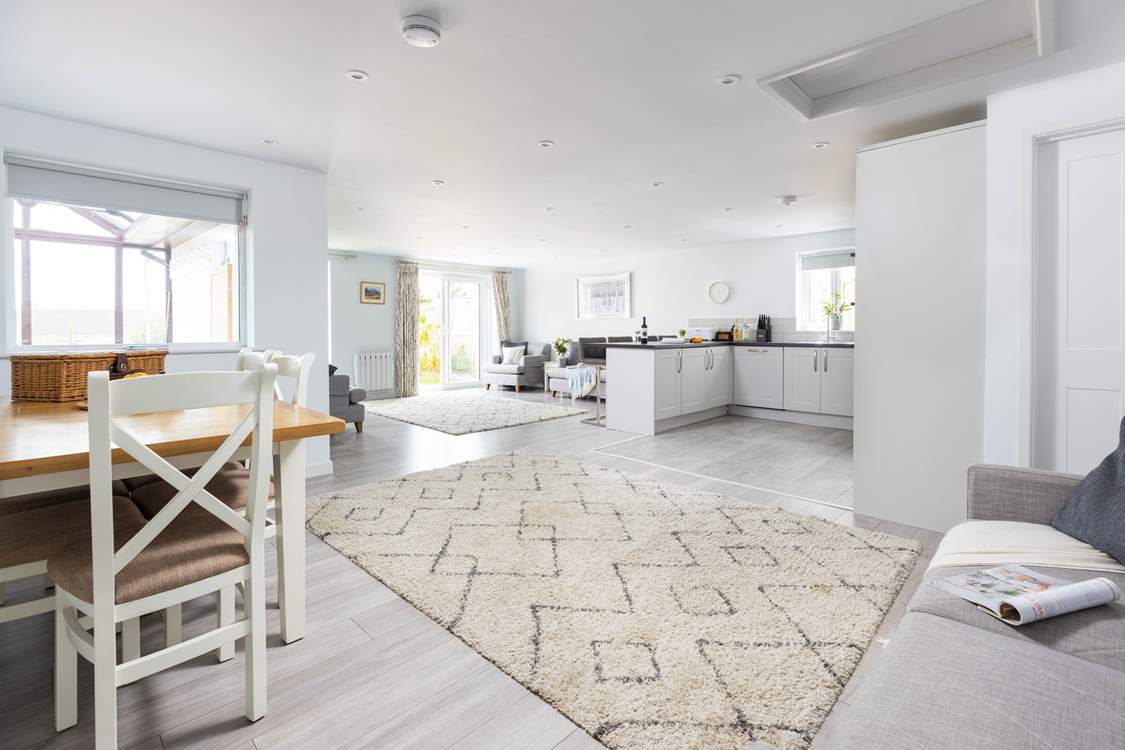 There's oodles of space in the gorgeous open plan living area.