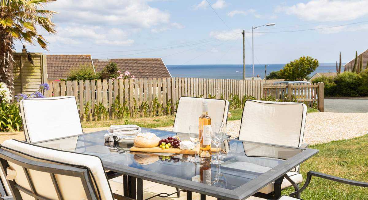 Sit in the Cornish sunshine and enjoy al fresco dining.