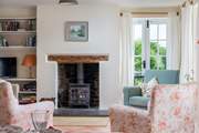 Snuggle up around the splendid wood-burning stove.