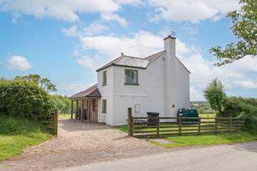 The cottage overlooks fabulous countryside.