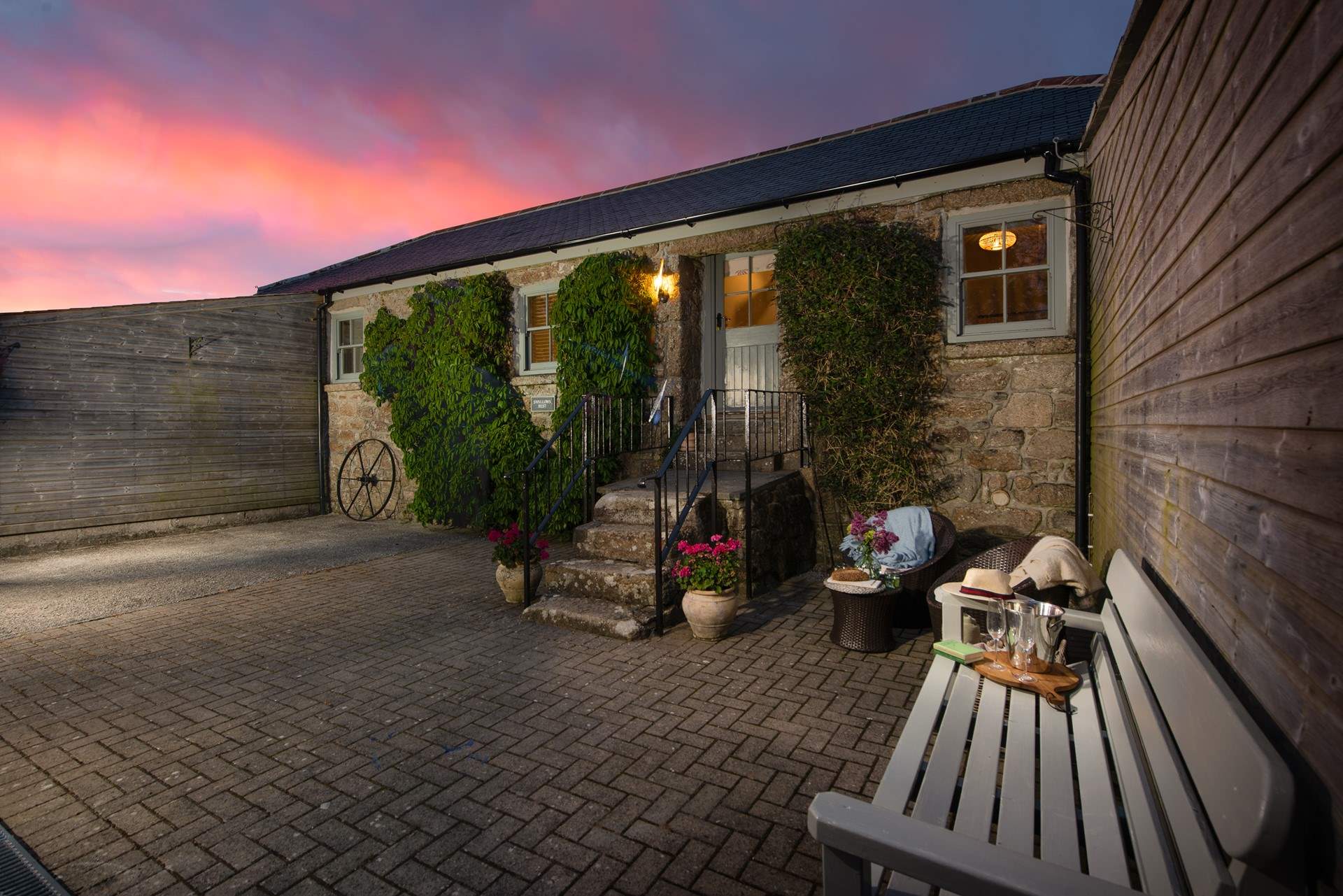 There are fabulous outside spaces to enjoy in the evening.